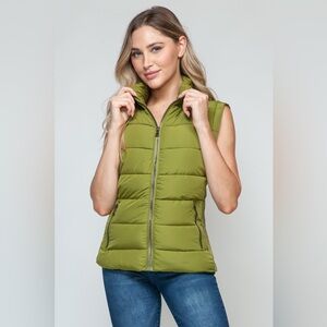 Snobbish Zip Up Turtleneck Vest with Pockets